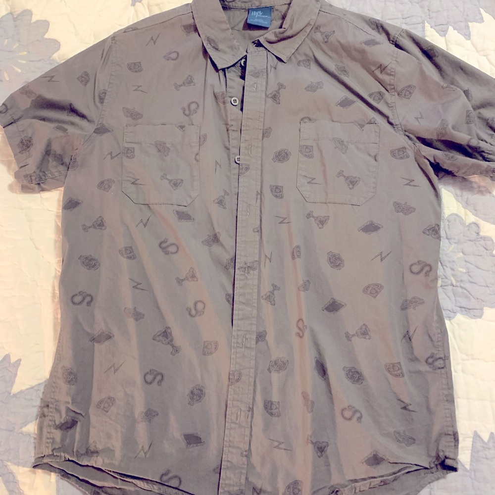 Harry Potter Deathly Hallows Button Down Shirt